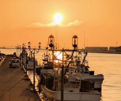 北海道(釧路)の夕焼け 北海道(釧路)の夕焼けの写真
