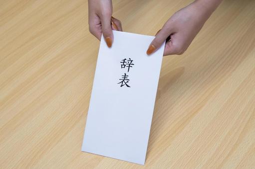 辞表 辞表の写真