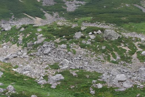 室堂平の登山道③ 室堂平の登山道③の写真
