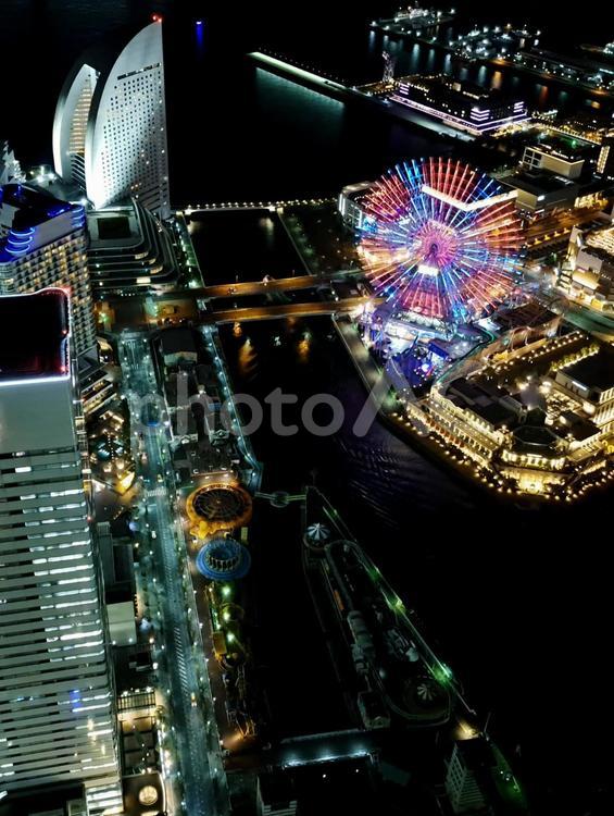横浜の夜景　みなとみらい 横浜,夜景,みなとみらいの写真素材