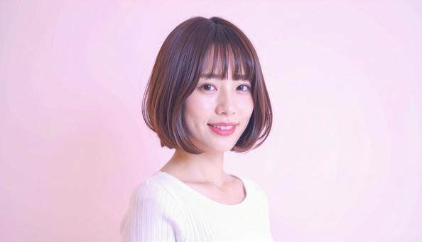 ヘアスタイルモデル：グラデーションボブの写真