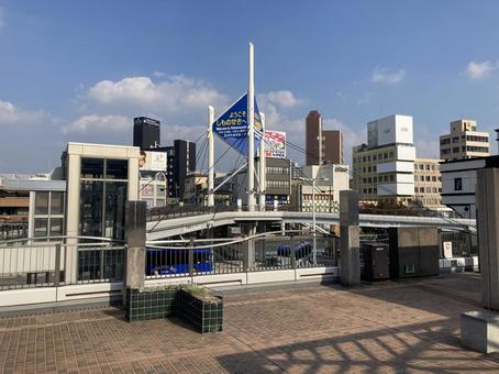 下関駅前 下関駅前 下関,下関駅,街並みの写真素材