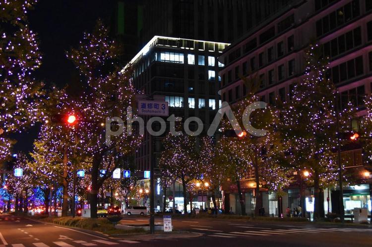 2022御堂筋イルミネーション 御堂筋,イルミネーション,夜景の写真素材