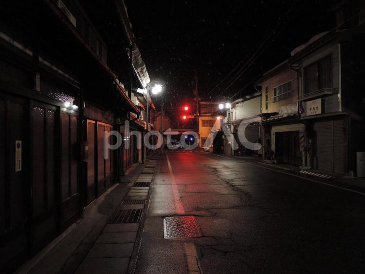 地方の夜の街並み 夜,街並み,地方の写真素材