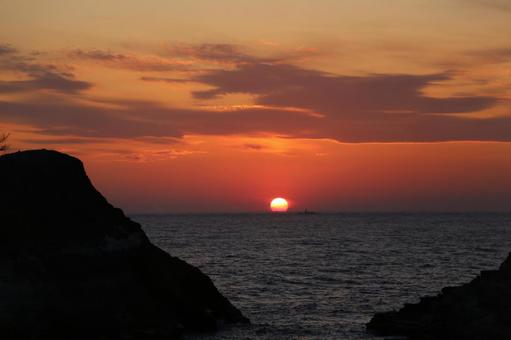 Dogashima sunset, pôr do sol de dogashima, pôr do sol, dogashima, JPG