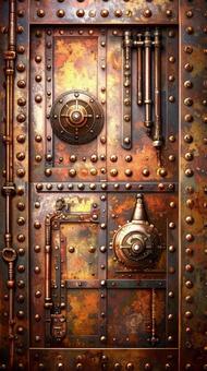 スチームパンクな金属の背景の写真