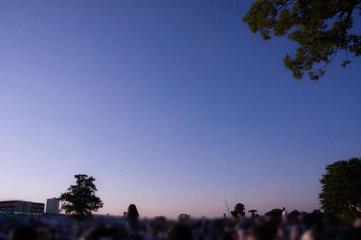 夏の夕暮れ時 夕暮れ時,夏,夕方の写真素材