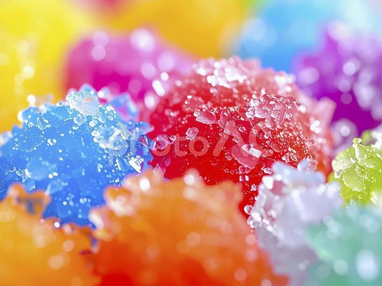 かき氷　AI生成画像　　 かき氷,シロップ,アイスの写真素材