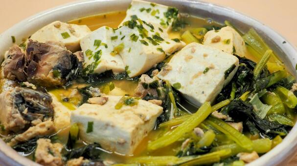 手作り・鯖水煮の肉豆腐風（マクロ撮影） 鯖水煮の肉豆腐風,手作り,鯖水煮の写真素材