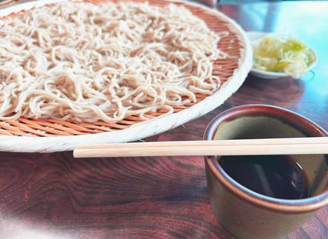 夏の冷たい蕎麦 麺,麺類,食べ物の写真素材