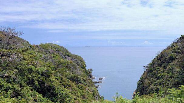 石廊崎オーシャンパーク　晩夏の石廊崎の海 石廊崎オーシャンパーク,伊豆,晩夏の写真素材
