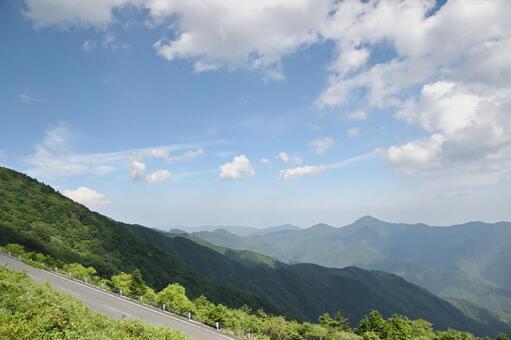清々しい！高知観光名所天狗高原 四国山地,高原,山の写真素材