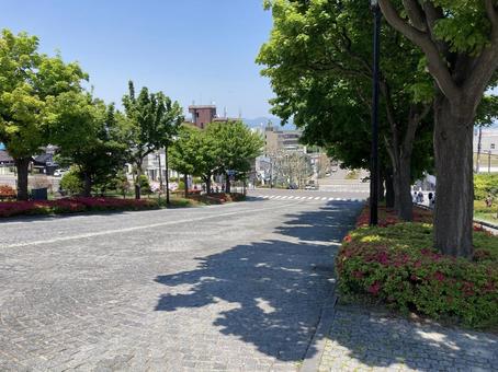函館の坂 函館の坂 函館,坂道,空の写真素材