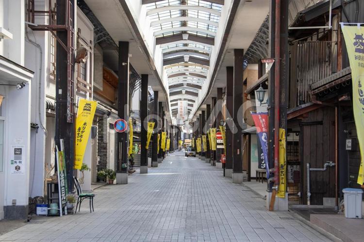 長浜大手門通り商店街 長浜大手門通り商店街,商店街,町並みの写真素材