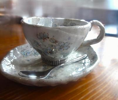 コーヒーカップ 花柄 コーヒーカップ 花柄の写真
