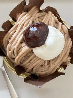 モンブランケーキ モンブランケーキ モンブラン,マロンケーキ,ケーキの写真素材