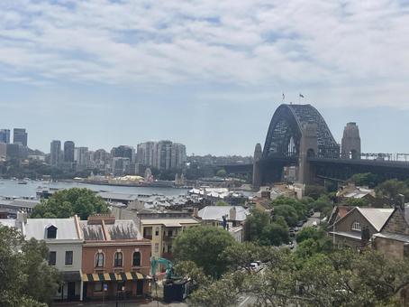 シドニーハーバーブリッジ シドニーハーバーブリッジ,街並み,風景の写真素材