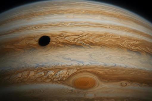 木星に映る衛星影 木星に映る衛星影の写真