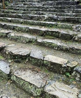 石階段 階段,長い,石階段の写真素材