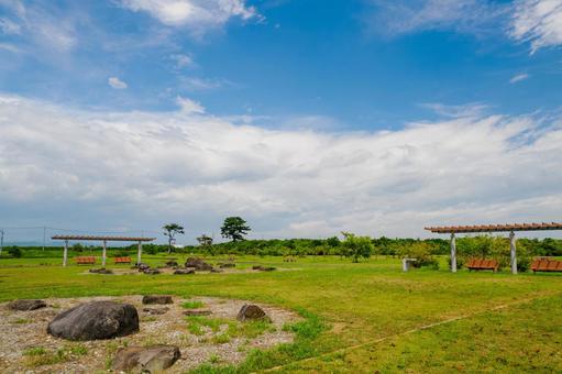 沿岸部の風景(24) 名取市,沿岸部,被災後の写真素材