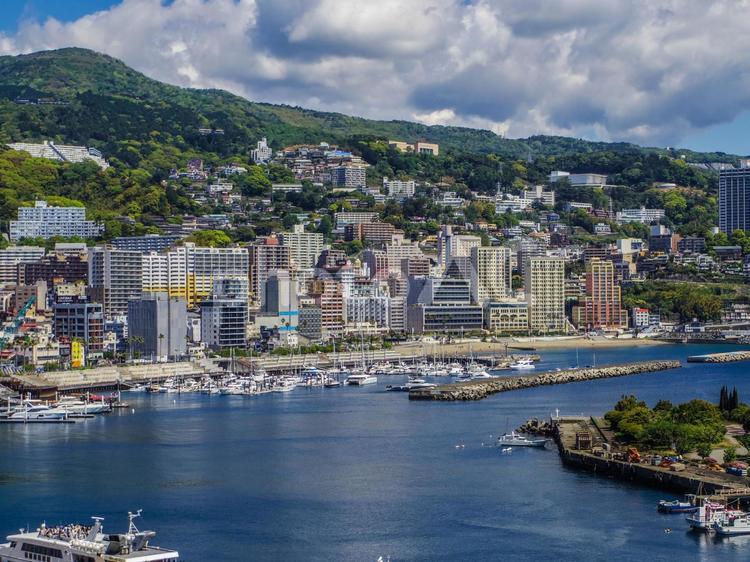 【静岡県】熱海市の風景 熱海市,絶景,静岡県の写真素材