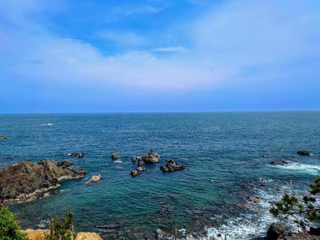 青い海と空 青い海と空 海,空,海岸の写真素材