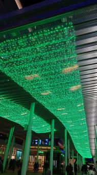 Photo, illumination, night, green, 