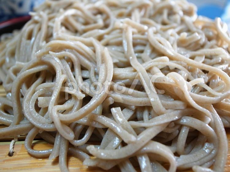 自家製の手打ちそば 蕎麦,新蕎麦,手打ちの写真素材
