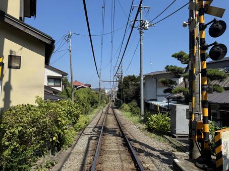 江ノ電の線路 江ノ電の線路 鎌倉,江ノ電,江ノ島電鉄の写真素材