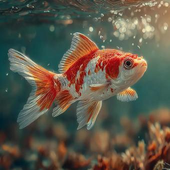優雅に舞う金魚 優雅に舞う金魚の写真