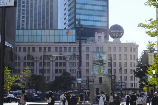 大阪の街並み　南海なんば駅周辺　都会都市 大阪,街並み,南海なんば駅の写真素材