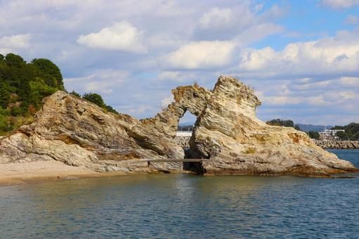 和歌浦　蓬莱岩 蓬莱岩,和歌浦,奇岩の写真素材