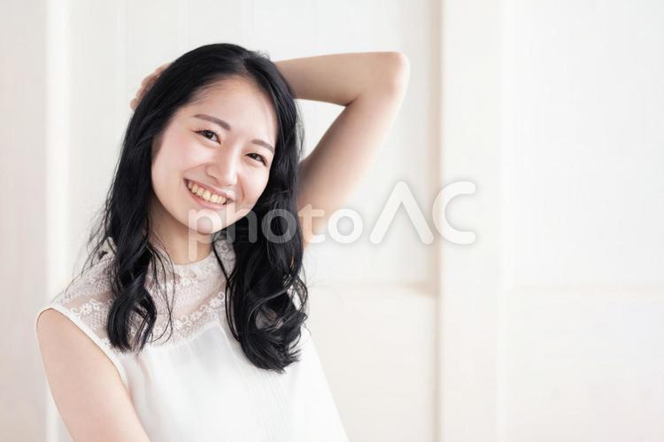 部屋にいる女性 女性,美容,脇の写真素材