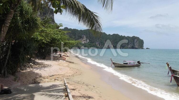 クラビ（タイのビーチリゾート）の砂浜 タイ,クラビ,ビーチの写真素材