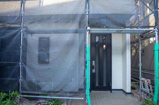 外壁塗装　足場 外壁塗装,外壁,塗装の写真素材