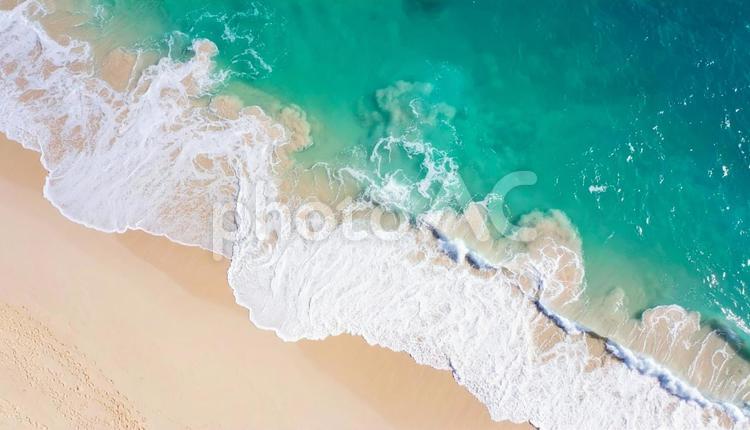 南国のきれいな海の白浜 海,自然,水面の写真素材