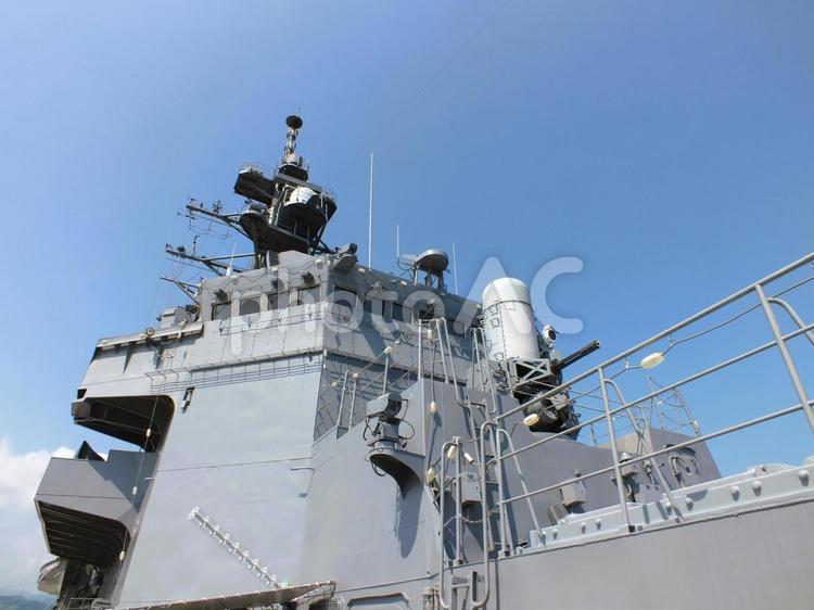 護衛艦たかなみ　艦上　装備 船,船上,艦上の写真素材