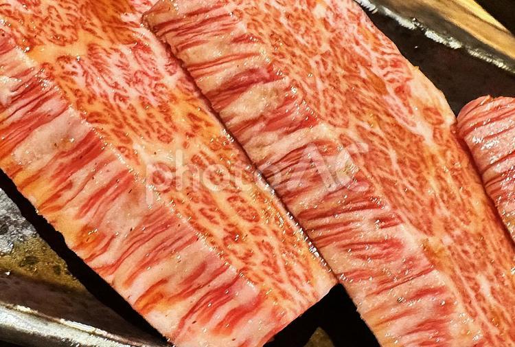 焼肉　かいのみ部位 韓国焼肉,焼き肉,牛肉の写真素材