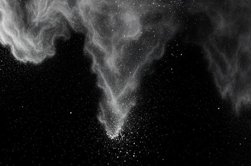 粉塵・パーティクル 縦流れ落ちるの写真