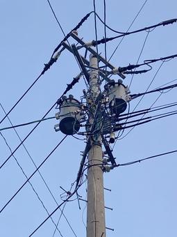電柱電線7268 電柱電線7268 電柱,電線,電気の写真素材
