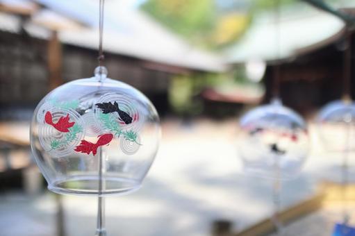 風鈴 風鈴,夏,水無瀬神宮の写真素材