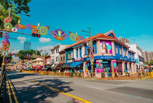 【シンガポール】リトルインディア singapore,シンガポール,リトルインディアの写真素材