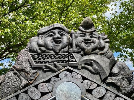 七福神の瓦 七福神の瓦 瓦,七福神,鬼瓦の写真素材