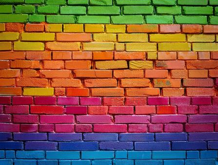 カラフルなレンガの写真
