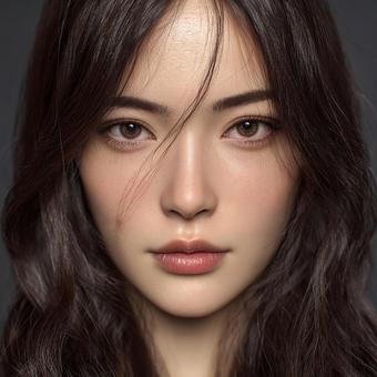 光が当たる美しい女性のポートレート 光が当たる美しい女性のポートレートの写真