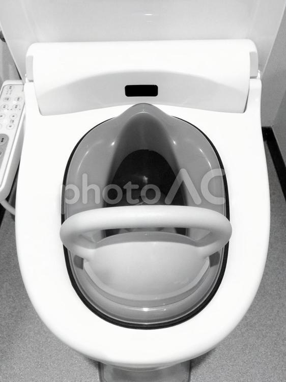 補助便座（モノクロ） 補助便座,トイレトレーニング,トイレの写真素材