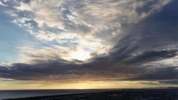夕方空003 夕方空003 風景,景色,自然の写真素材