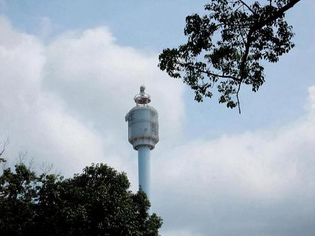 【風景写真】広島城からの眺め 広島城,木々,空の写真素材