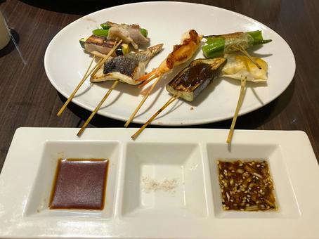 串焼き 串焼き 串焼き,おうちごはん,串の写真素材