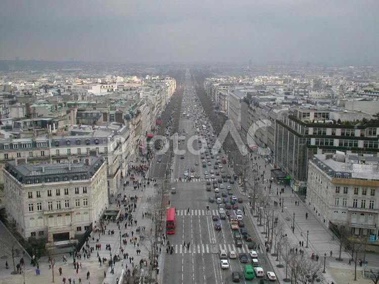 街並み　フランス 街並み,フランス,シャンゼリゼの写真素材